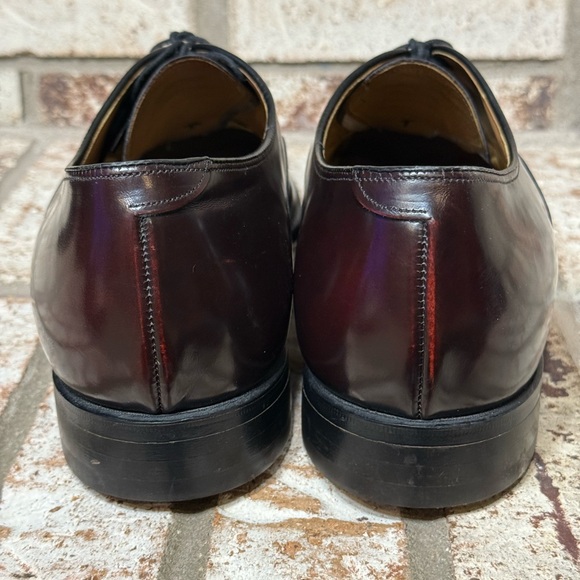 π HP Johnston & Murphy Optima Burgundy Calfskin Leather Lace-up Oxfords Size 13 - Picture 9 of 9